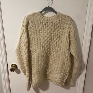Brandy Melville cream fisherman sweater